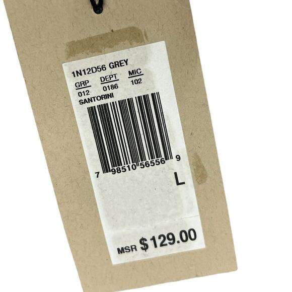 NURTURE NWT $129 Lightweight Grey Sequin Embroidered Dress SZ LG - Picture 10 of 15